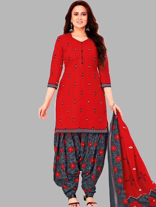 women printed 3-piece unstitched dress material - 21710754 - Very Small Image - 1