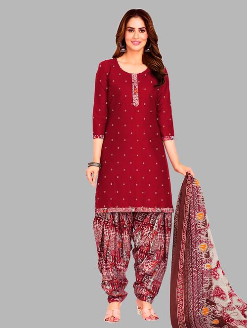 women printed 3-piece unstitched dress material - 21710771 - Very Small Image - 1
