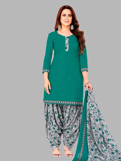 women printed 3-piece unstitched dress material - 21710775 - Very Small Image - 1