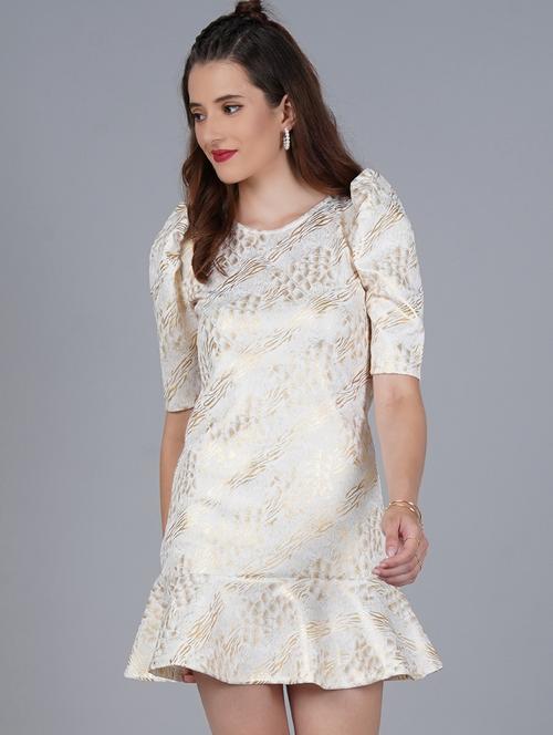 women printed puff sleeves tiered dress - 21711066 - Very Small Image - 1