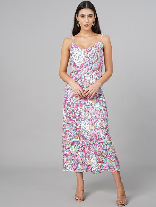 women printed cowl neck sheath dress - 21711067 - Very Small Image - 1