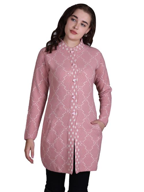 women self design long line coatigan - 21711803 - Very Small Image - 1