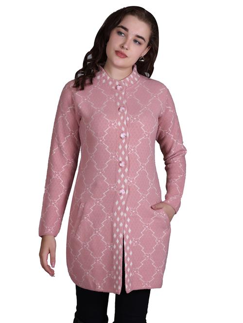 women self design long line coatigan - 21711903 - Very Small Image - 1