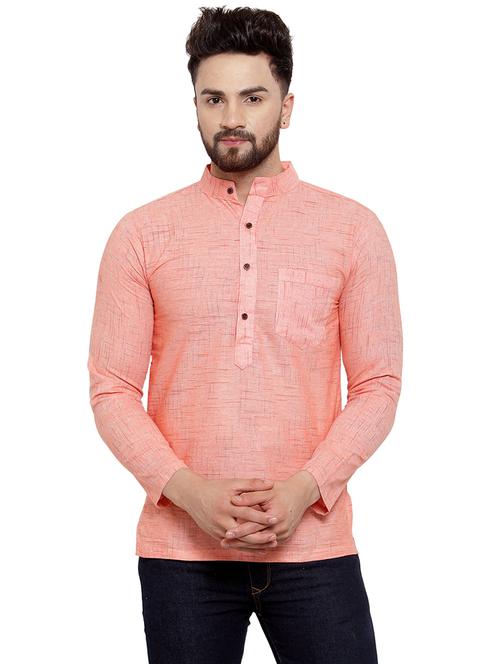 men mandarin neck solid short kurta - 21712089 - Very Small Image - 1