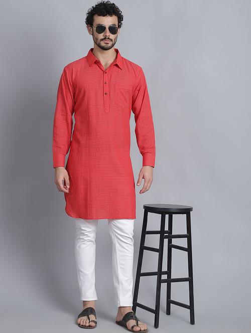 men long sleeves striped pathani kurta - 21712212 - Very Small Image - 1
