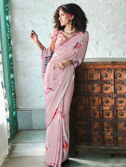 women geometric printed saree with blouse - 21712657 - Very Small Image - 1