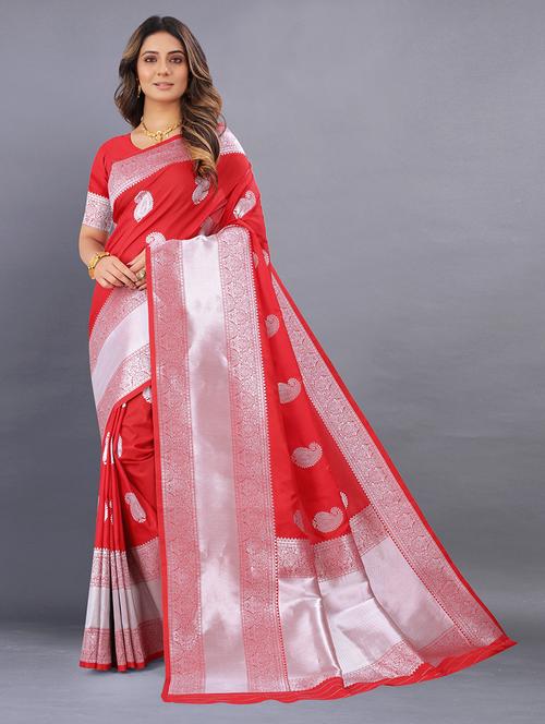 women self design banarasi saree with blouse - 21712969 - Very Small Image - 1