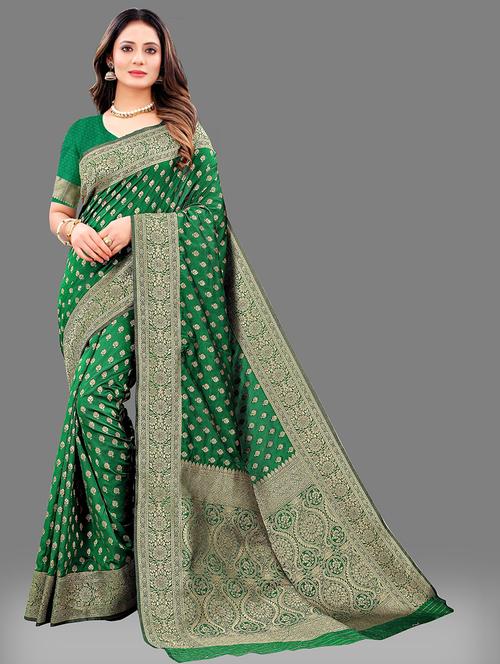 women self design banarasi saree with blouse - 21712971 - Very Small Image - 1