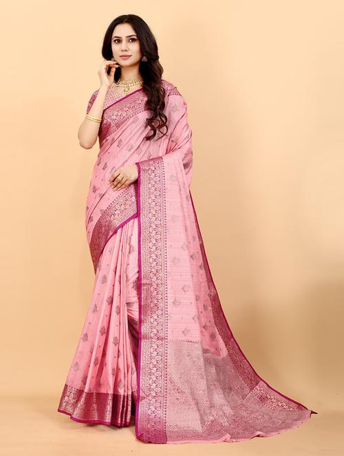 women self design bordered saree with blouse - 21712988 - Very Small Image - 1
