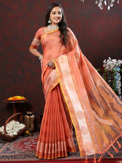women self design banarasi saree with blouse - 21713093 - Very Small Image - 1