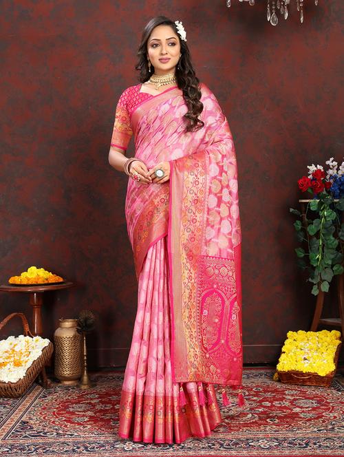 women self design bordered saree with blouse - 21713129 - Very Small Image - 1