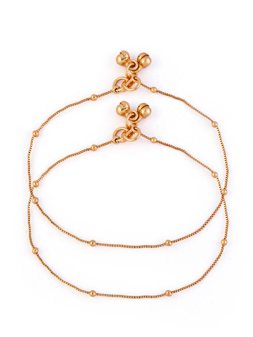 women gold plated anklet ( pack of 2) - 21713688 - Very Small Image - 1