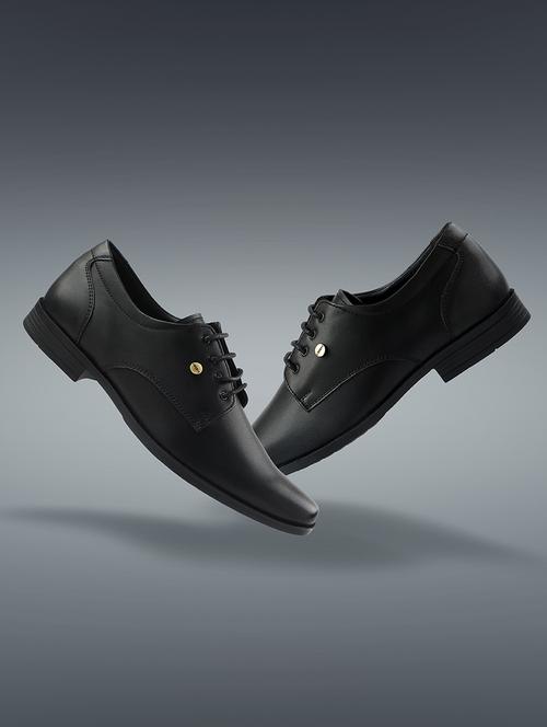 men black lace-up derby shoes - 21714111 - Very Small Image - 1