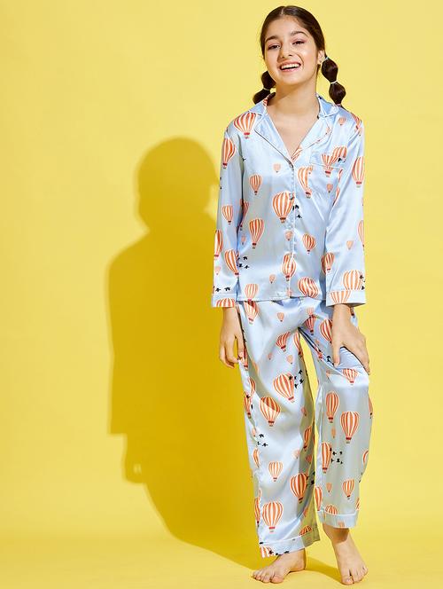 women printed nightwear pyjama set - 21715928 - Very Small Image - 1