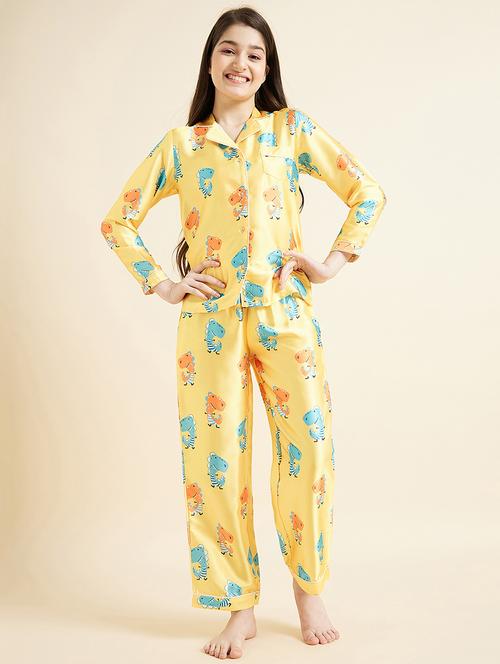 women printed nightwear pyjama set - 21715945 - Very Small Image - 1
