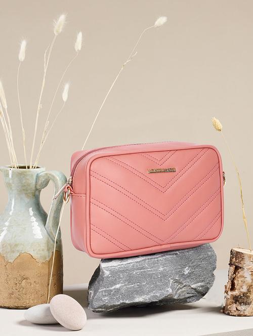 women solid quilted sling bag - 21716972 - Very Small Image - 1