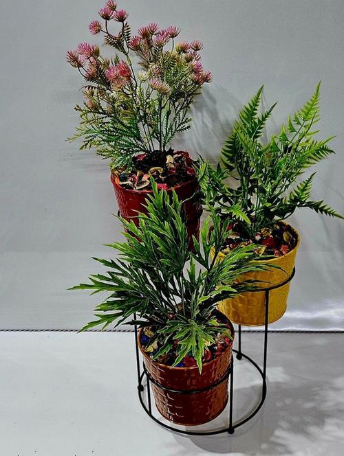 artificial plant with pot pack of 3 - 21717263 - Very Small Image - 1