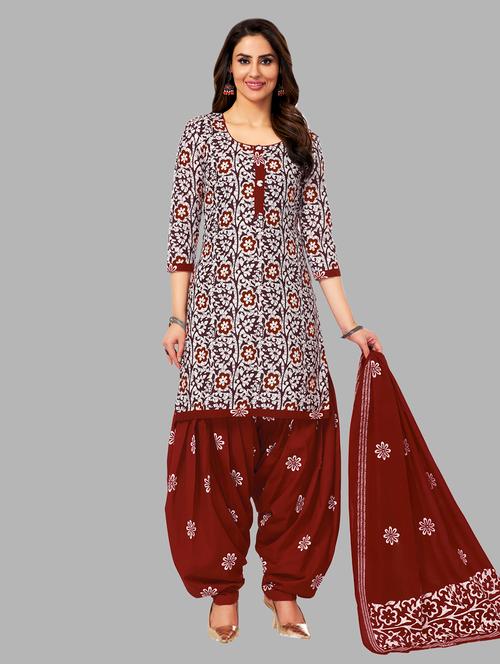 women printed 3-piece unstitched dress material - 21717840 - Very Small Image - 1