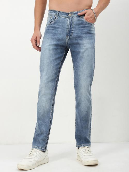 men low rise washed denim jeans - 21721365 - Very Small Image - 1