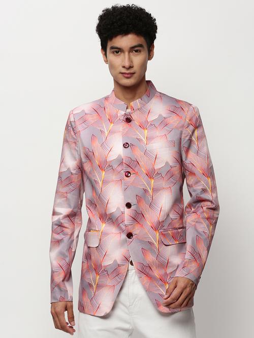 men printed long sleeve bandhgalas casual blazer - 21721515 - Very Small Image - 1