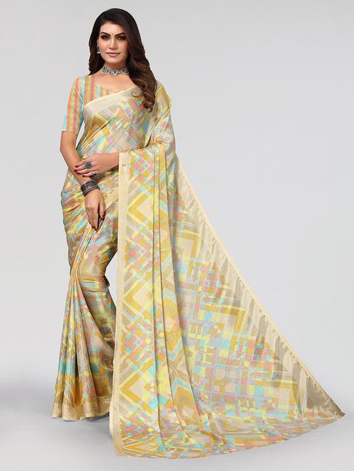 women printed casual wear saree with blouse - 21722253 - Very Small Image - 1