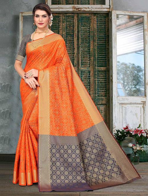 women self design patola saree with blouse - 21722538 - Very Small Image - 1
