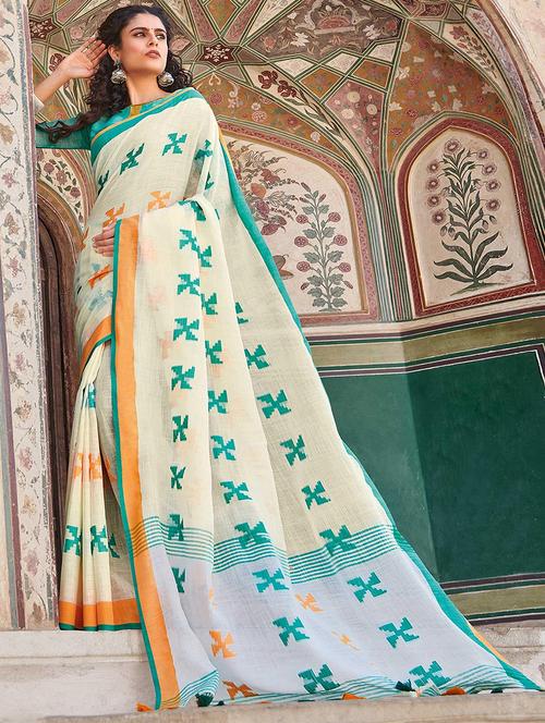 women self design handloom saree with blouse - 21722592 - Very Small Image - 1
