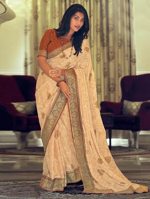women printed casual wear saree with blouse - 21722657 - Very Small Image - 1