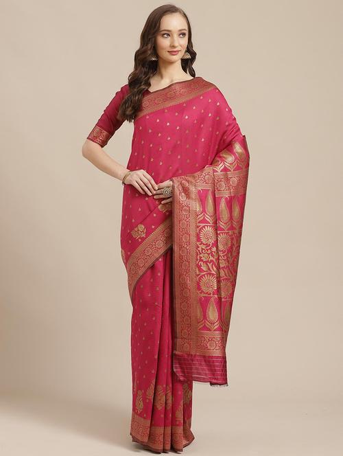 women self design bordered saree with blouse - 21722688 - Very Small Image - 1