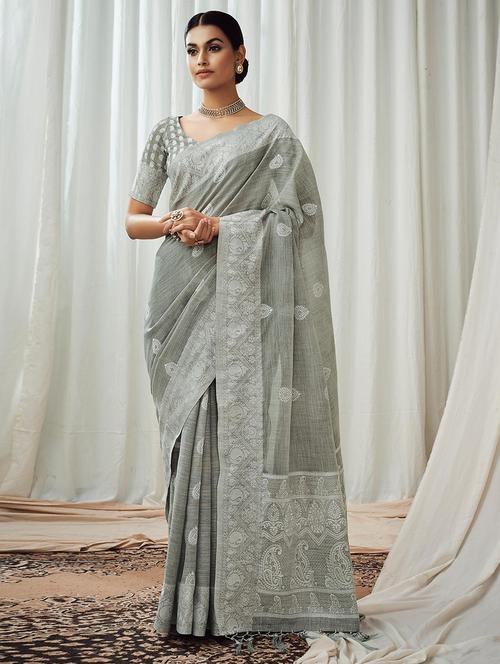 women self design handloom saree with blouse - 21722763 - Very Small Image - 1