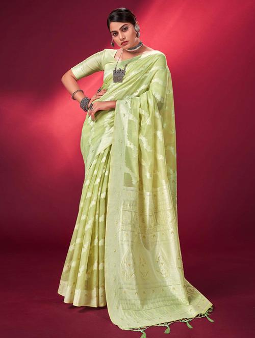 women self design handloom saree with blouse - 21722848 - Very Small Image - 1