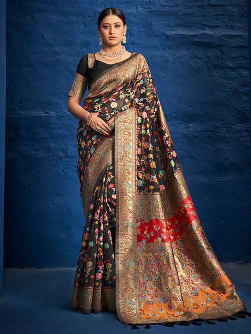 women self design bordered saree with blouse - 21723039 - Very Small Image - 1