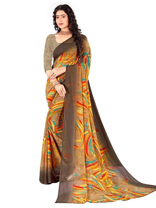women printed casual wear saree with blouse - 21723487 - Very Small Image - 1