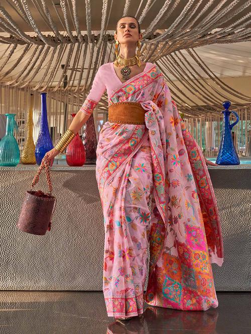 women self design bordered saree with blouse - 21723837 - Very Small Image - 1