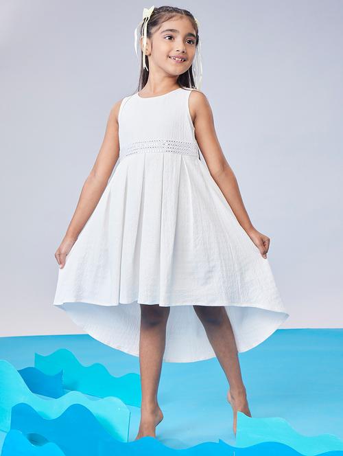 girls solid sleeveless high low dress - 21723938 - Very Small Image - 1