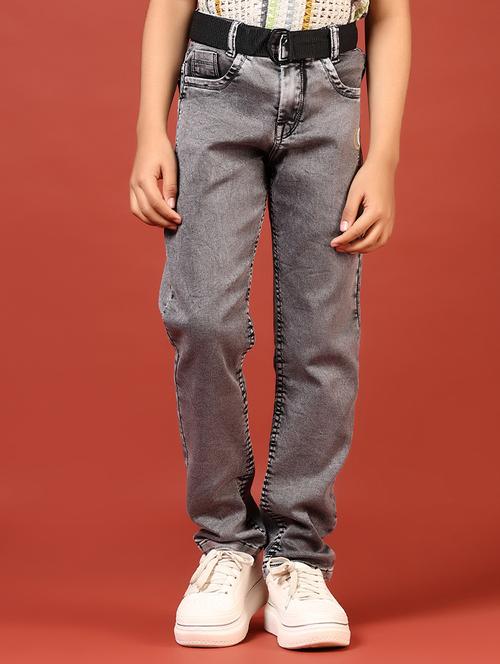 boys solid mid rise slim fit jean - 21724159 - Very Small Image - 1