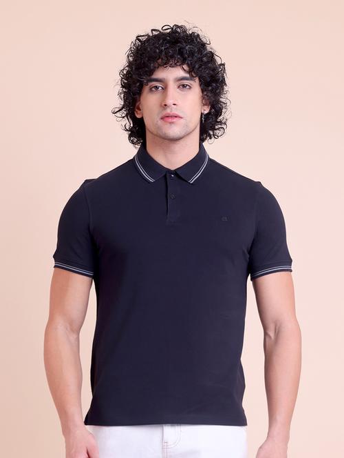 men solid short sleeve polo t-shirt - 21724490 - Very Small Image - 1
