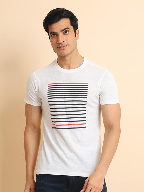 men front print short sleeve t-shirt - 21724611 - Very Small Image - 1