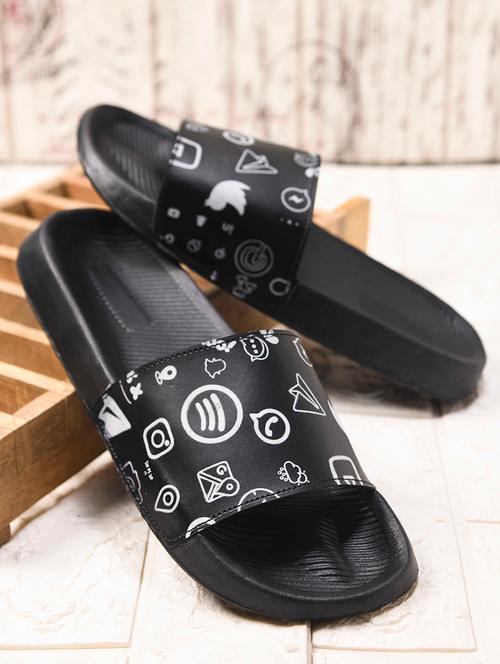 men printed slip on slider - 21725429 - Very Small Image - 1