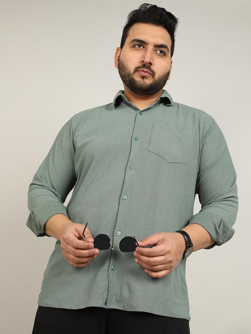 men solid long sleeve casual shirt - 21725454 - Very Small Image - 1