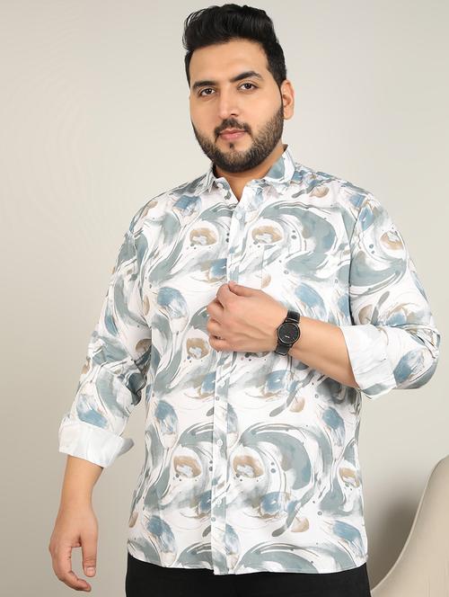 men printed long sleeve casual shirt - 21725477 - Very Small Image - 1