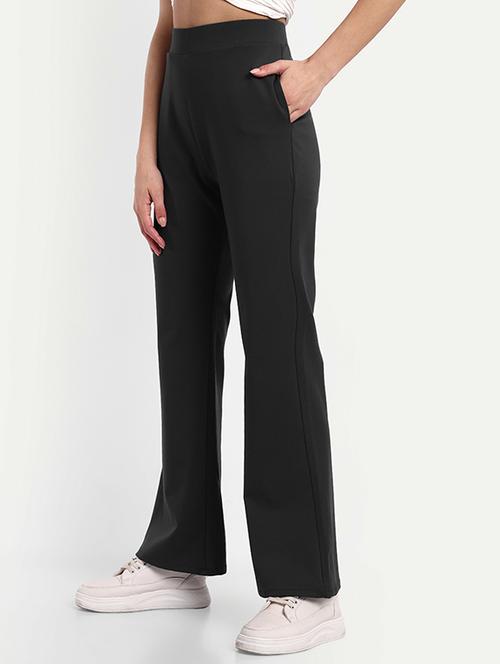women solid high rise bootcut trouser - 21727076 - Very Small Image - 1
