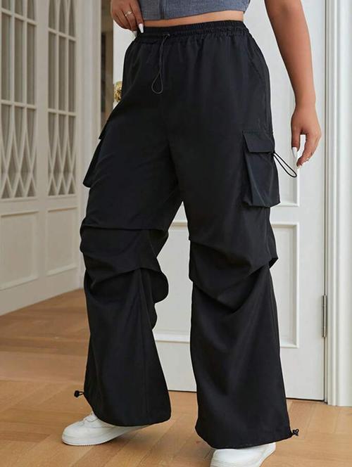 women solid high rise cargo - 21727605 - Very Small Image - 1