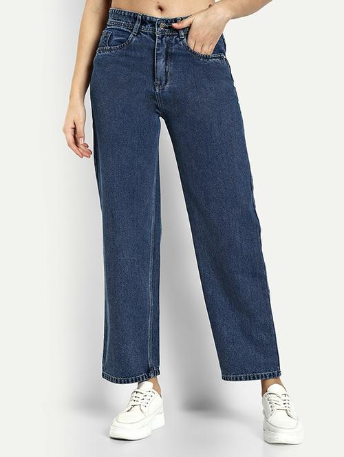 women solid high rise straight jean - 21727716 - Very Small Image - 1