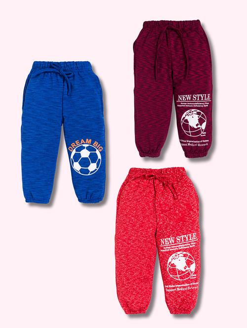 kids pack of 3 printed jogger - 21728216 - Very Small Image - 1