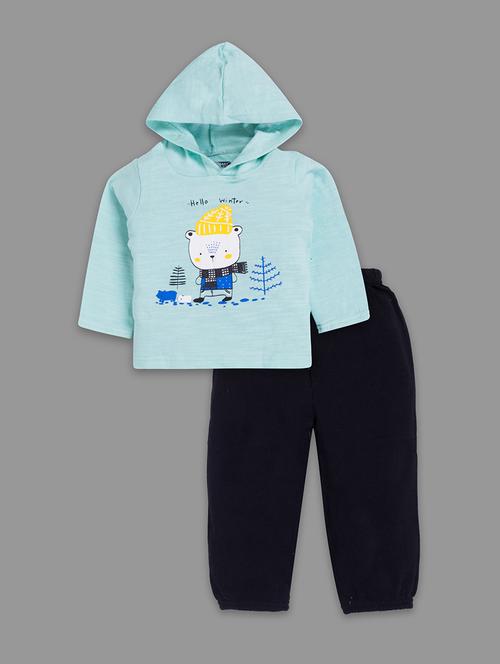 kids printed winter wear full length twin set - 21728220 - Very Small Image - 1