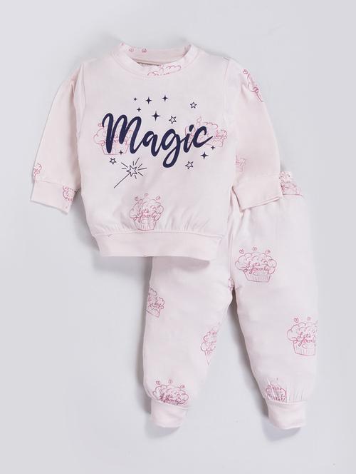 kids printed winter wear full length twin set - 21728229 - Very Small Image - 1