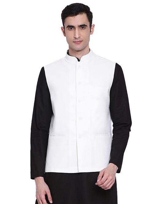men solid sleeveless nehru jacket - 21729097 - Very Small Image - 1