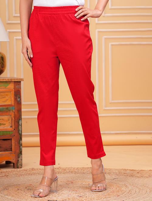 women solid mid rise cigarette pant - 21729670 - Very Small Image - 1