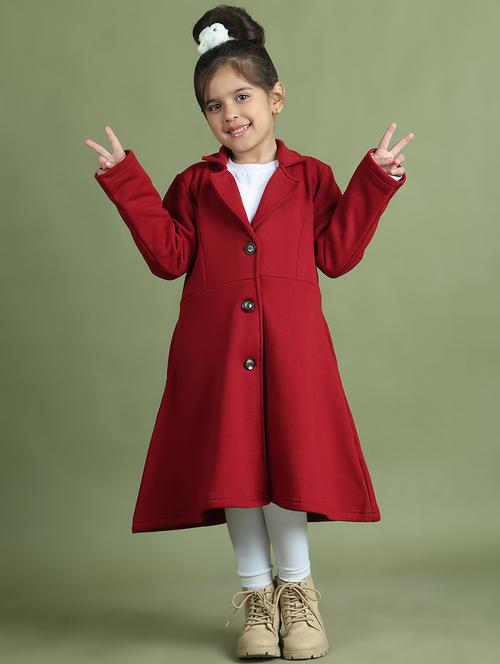 girls solid long sleeve trench coat - 21731877 - Very Small Image - 1